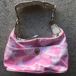 SOLD Authentic Pink and White Coach Purse
